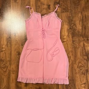 NWT Sugar Thrillz DollsKill pink corset dress